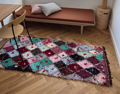 Marokkansk tæppe - Boucheroite - 197x85 cm - novamøbler