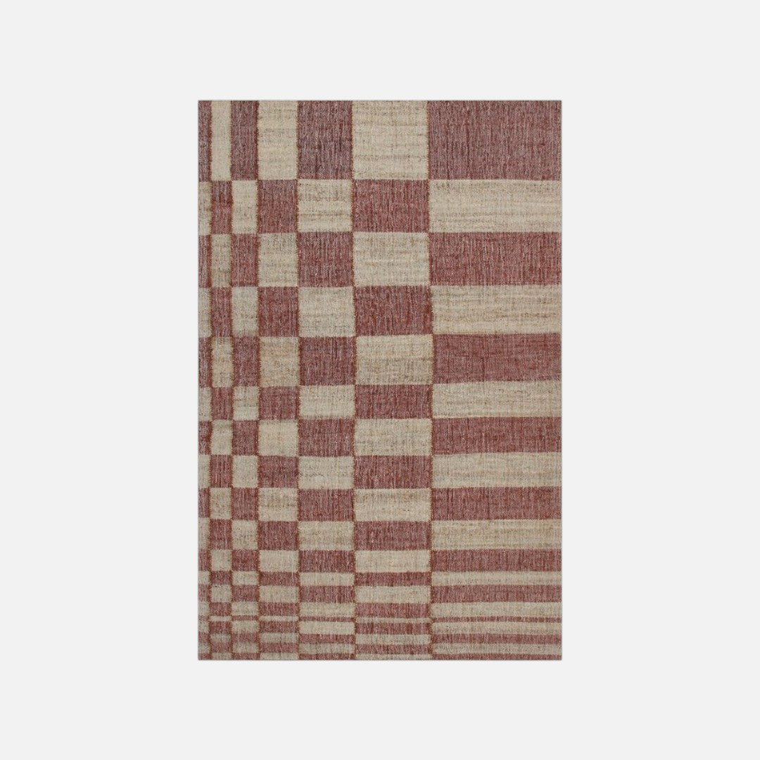 Willow - Gulvtæppe - Jute - Pink - novamøbler