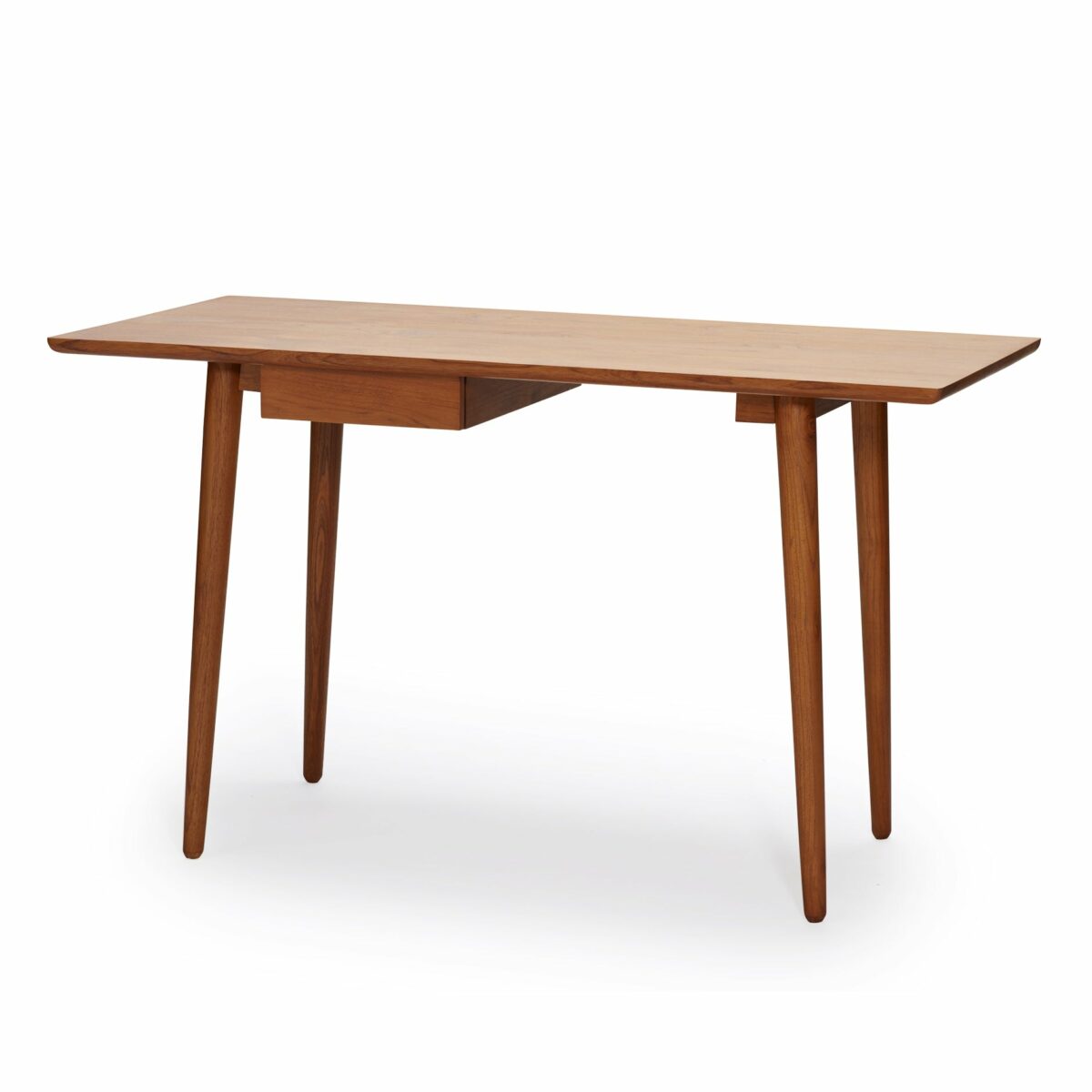 Skrivebord med enkel skuffe - C007 - Teaktræ - novamøbler