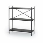 Reol i sort stål - M012 - novamøbler