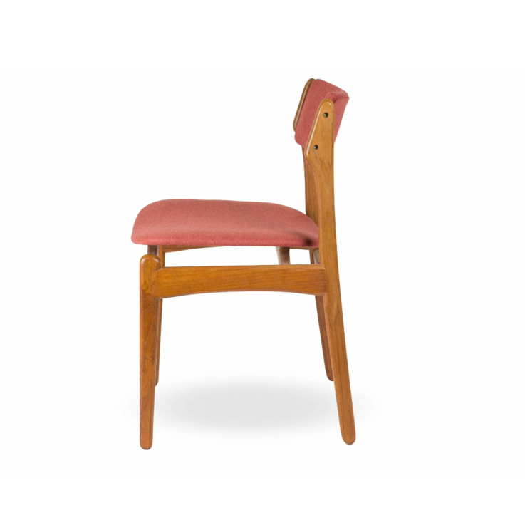 Vintage, Erich Buch, stol, spisebordsstol, stof, betræk, træ