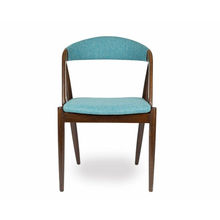 Vintage, Kai Kristiansen, Palisander, stol, spisebordsstol, træ, stof, betræk