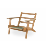 Vintage, Hans Wegner, GE290, lænestol, stol, grå, træ, egetræ, eg, betræk, stof