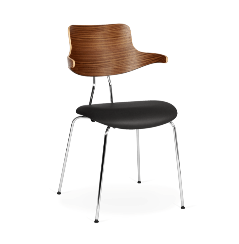 Spisebordsstol - VL118 - Valnød & Læder - novamøbler