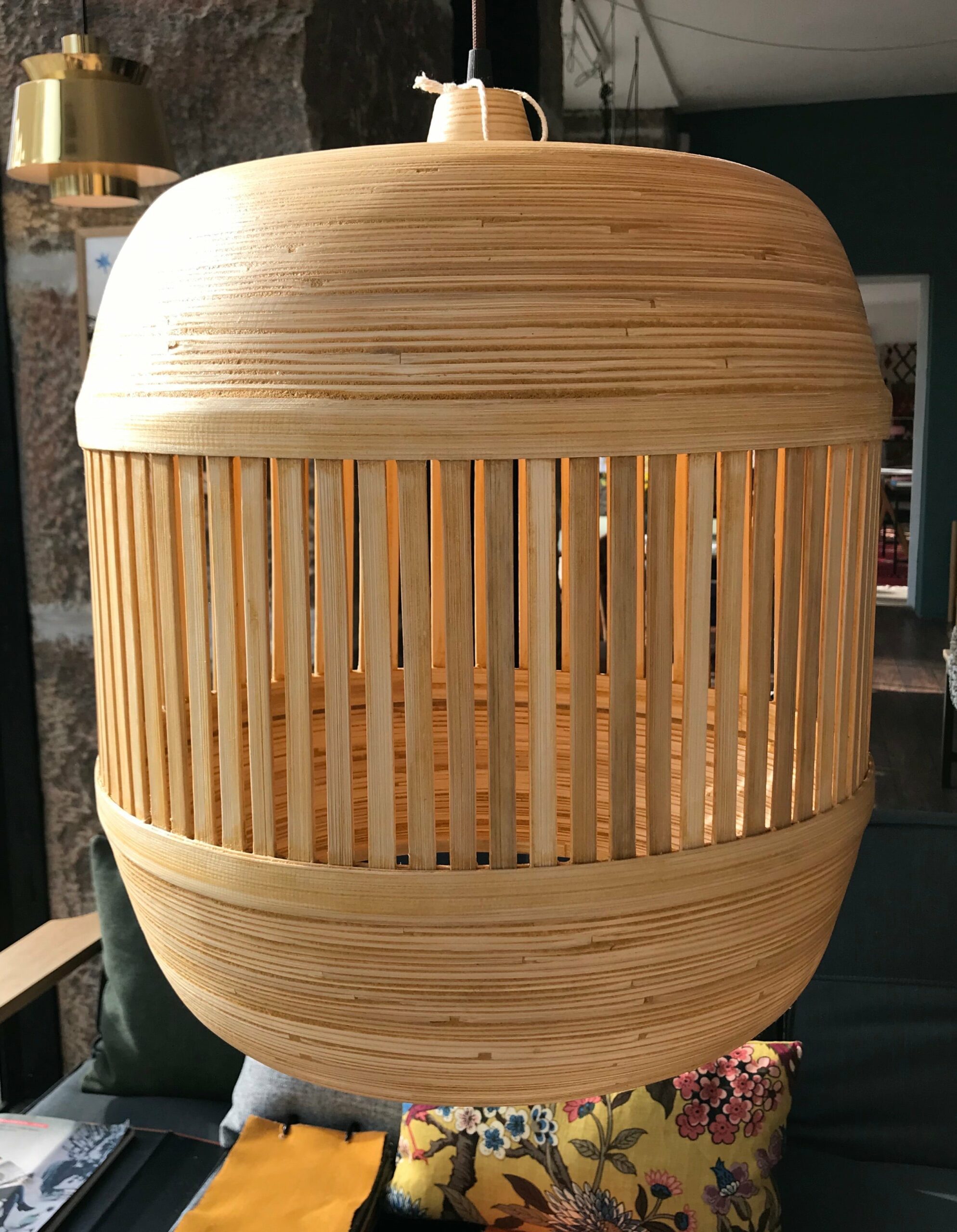 Bambus Loftlampe - 2 størrelser - novamøbler