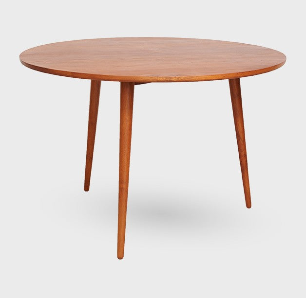 Rundt spisebord i massiv teaktræ - P003 - novamøbler