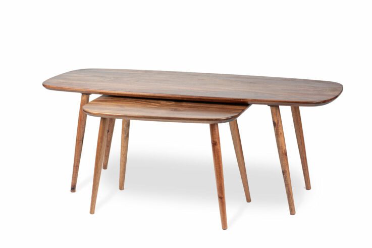 Sofaborde - indskudsbordsæt - akacietræ eller egetræ - novamøbler